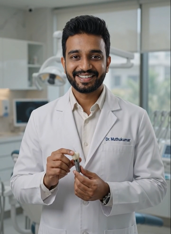 Dr. Muthu Kumar, Lead Implantologist at Marina Dental Clinic